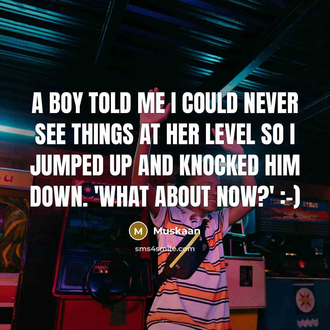 “A Boy told me I could never see things at…” quote by Muskaan
