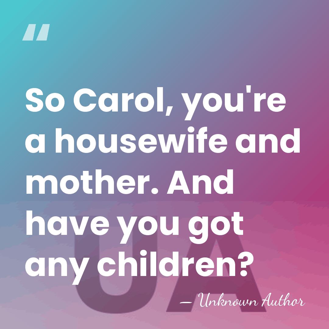 So Carol, you're a housewife and mother. And have you got any&hellip; - Michael Barrymore