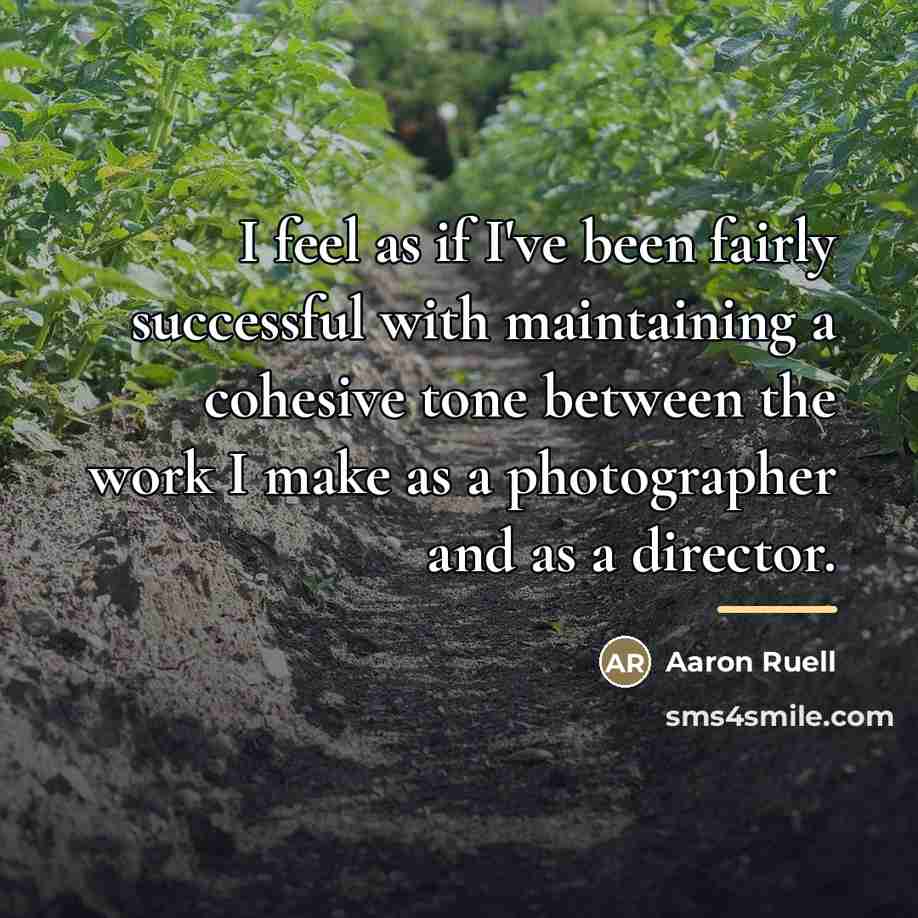 “I feel as if I've been fairly successful with maintaining…” quote by Aaron Ruell