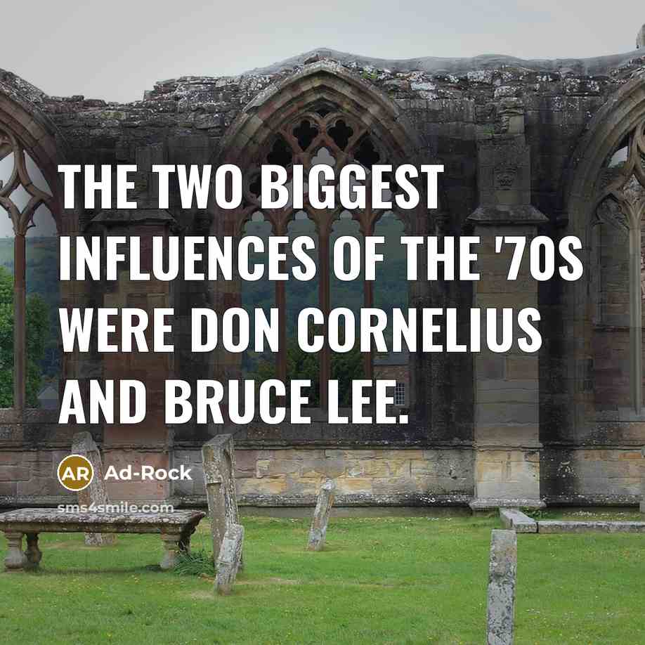 “The two biggest influences of the '70s were Don Cornelius…” quote by Ad-Rock