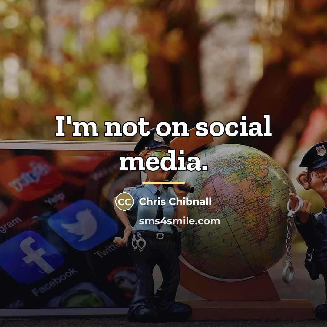 “I'm not on social media.…” quote by Chris Chibnall