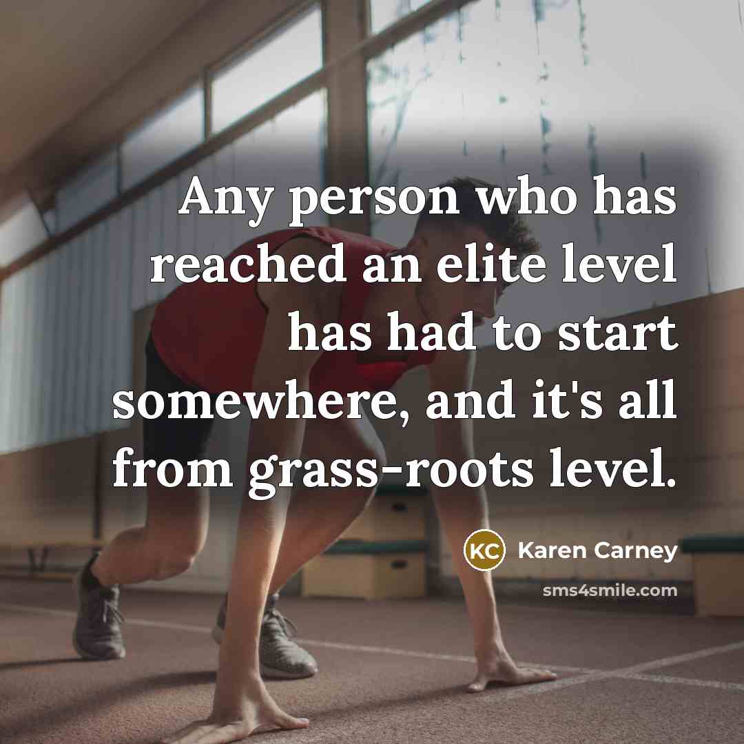 “Any person who has reached an elite level has had…” quote by Karen Carney