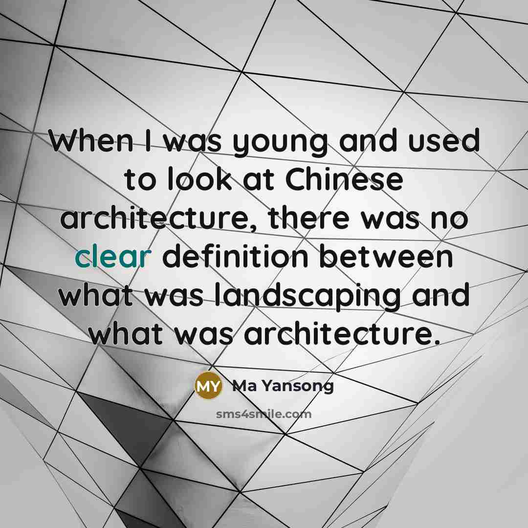 “When I was young and used to look at Chinese…” quote by Ma Yansong