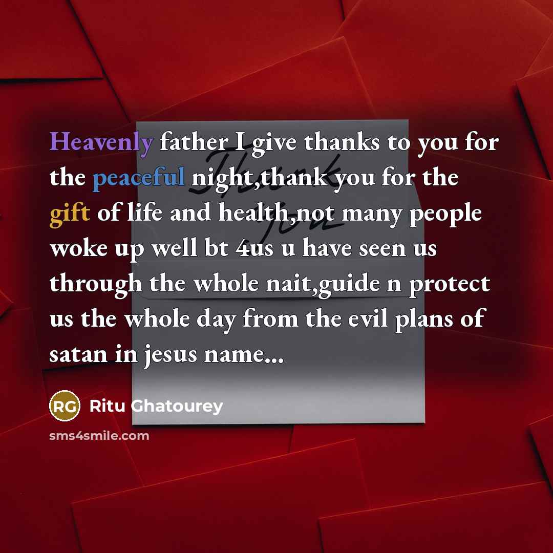 “Heavenly father I give thanks to you for the peaceful…” quote by Ritu Ghatourey