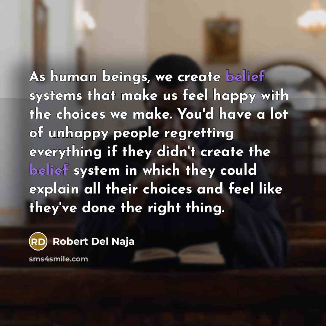“As human beings, we create belief systems that make us…” quote by Robert Del Naja