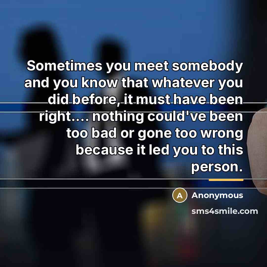 “Sometimes you meet somebody and you know that whatever you…” quote by Anonymous