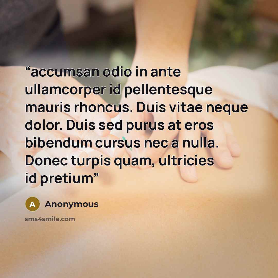 “accumsan odio in ante ullamcorper id pellentesque mauris rhoncus. Duis vitae neque dolor. Duis sed purus at eros bibendum cursus nec a nulla. Donec turpis quam, ultricies id pretium” quote by Anonymous