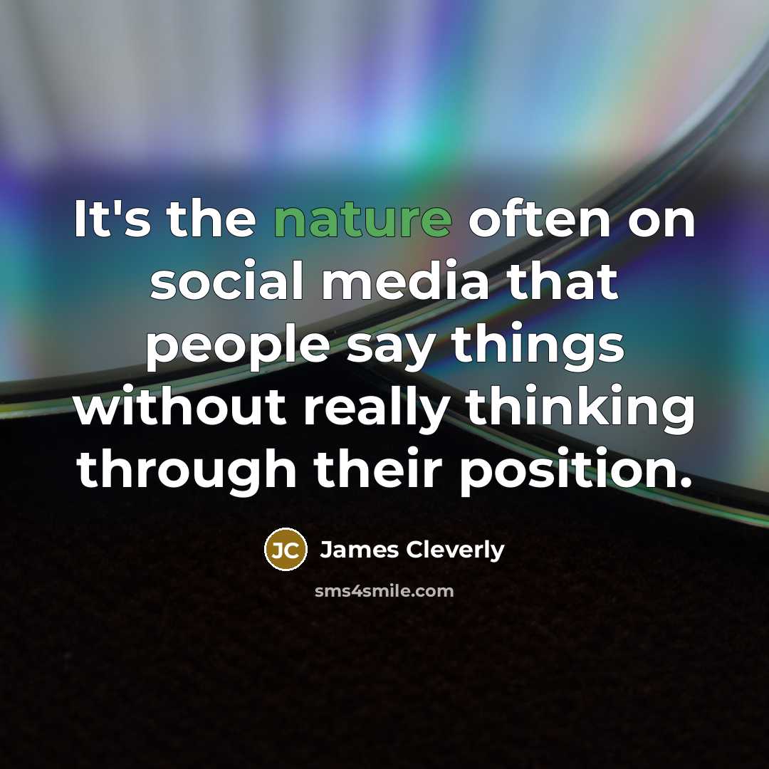 “It's the nature often on social media that people say…” quote by James Cleverly