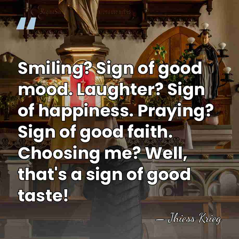 Smiling? Sign of good mood. Laughter? Sign of happiness. Praying? Sign of&hellip; - Jhiess Krieg
