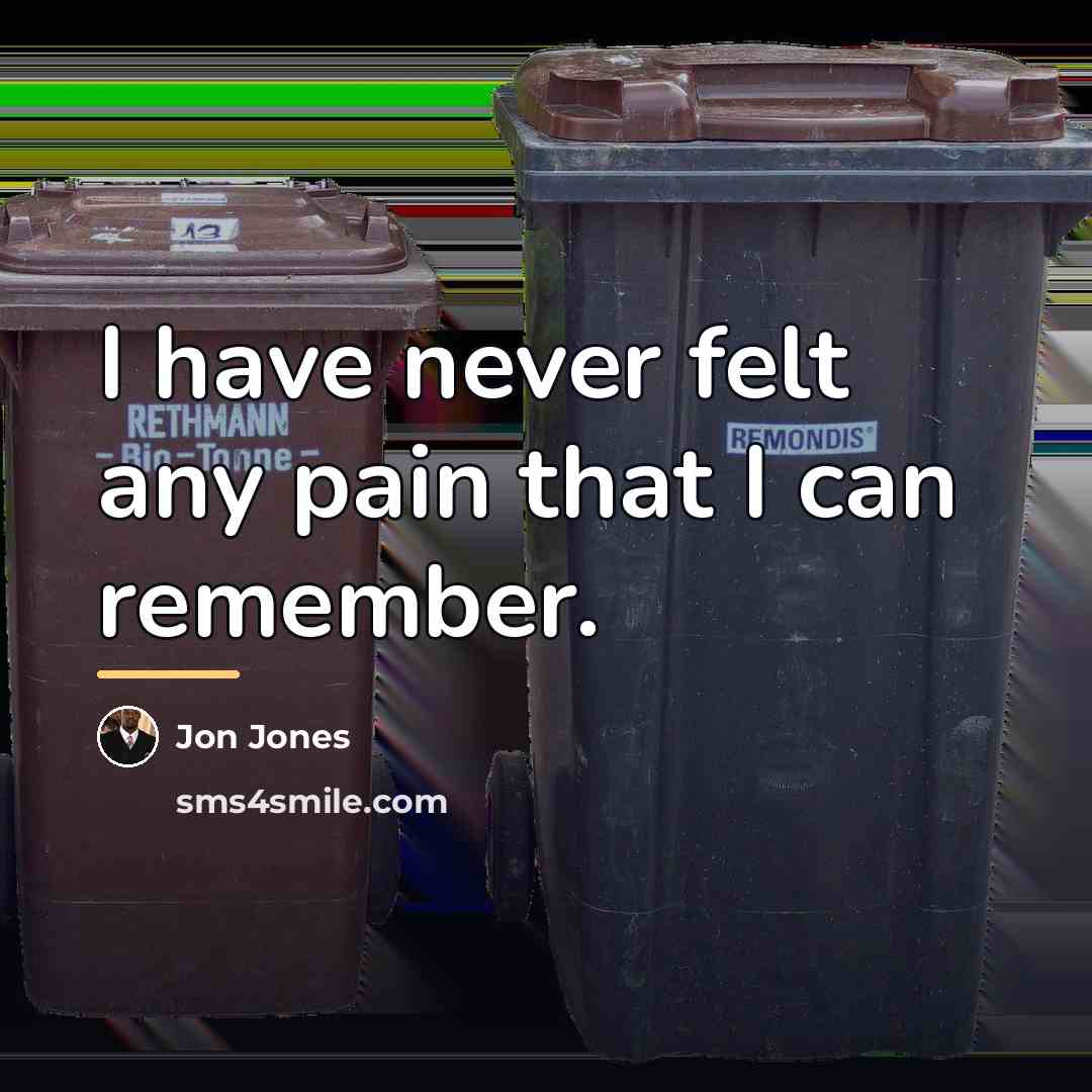 “I have never felt any pain that I can remember.…” quote by Jon Jones