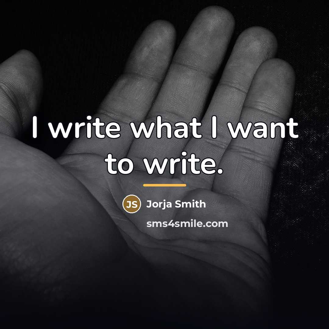 “I write what I want to write.…” quote by Jorja Smith
