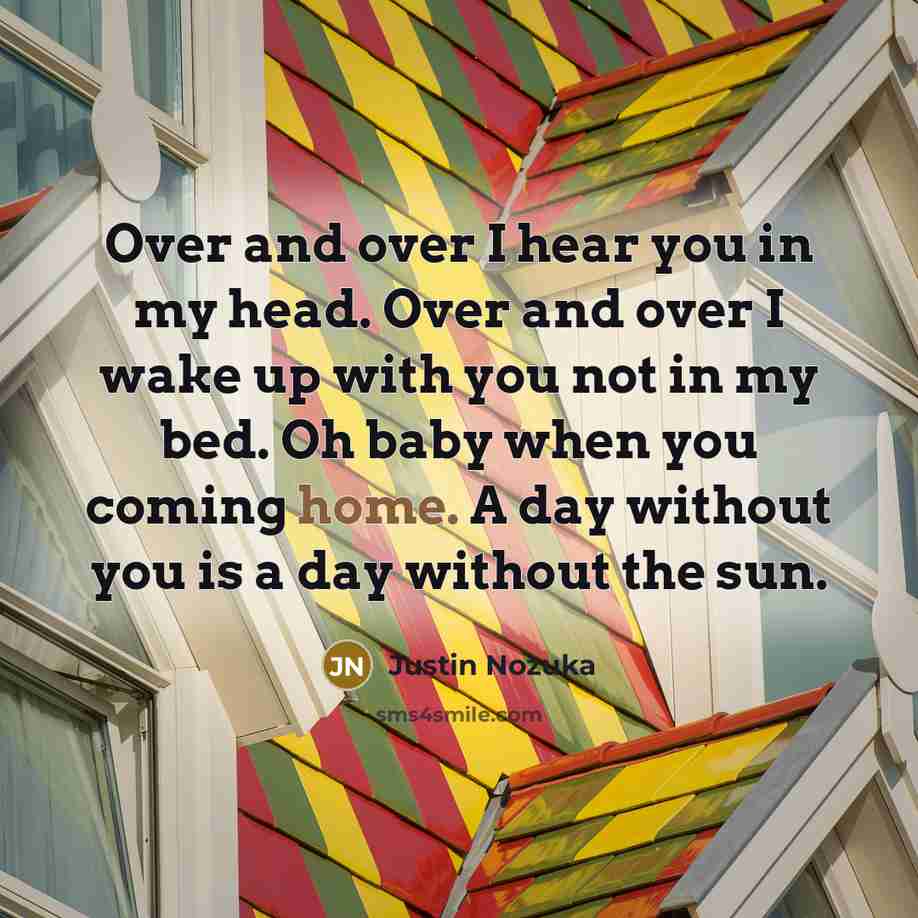 “Over and over I hear you in my head. Over…” quote by Justin Nozuka