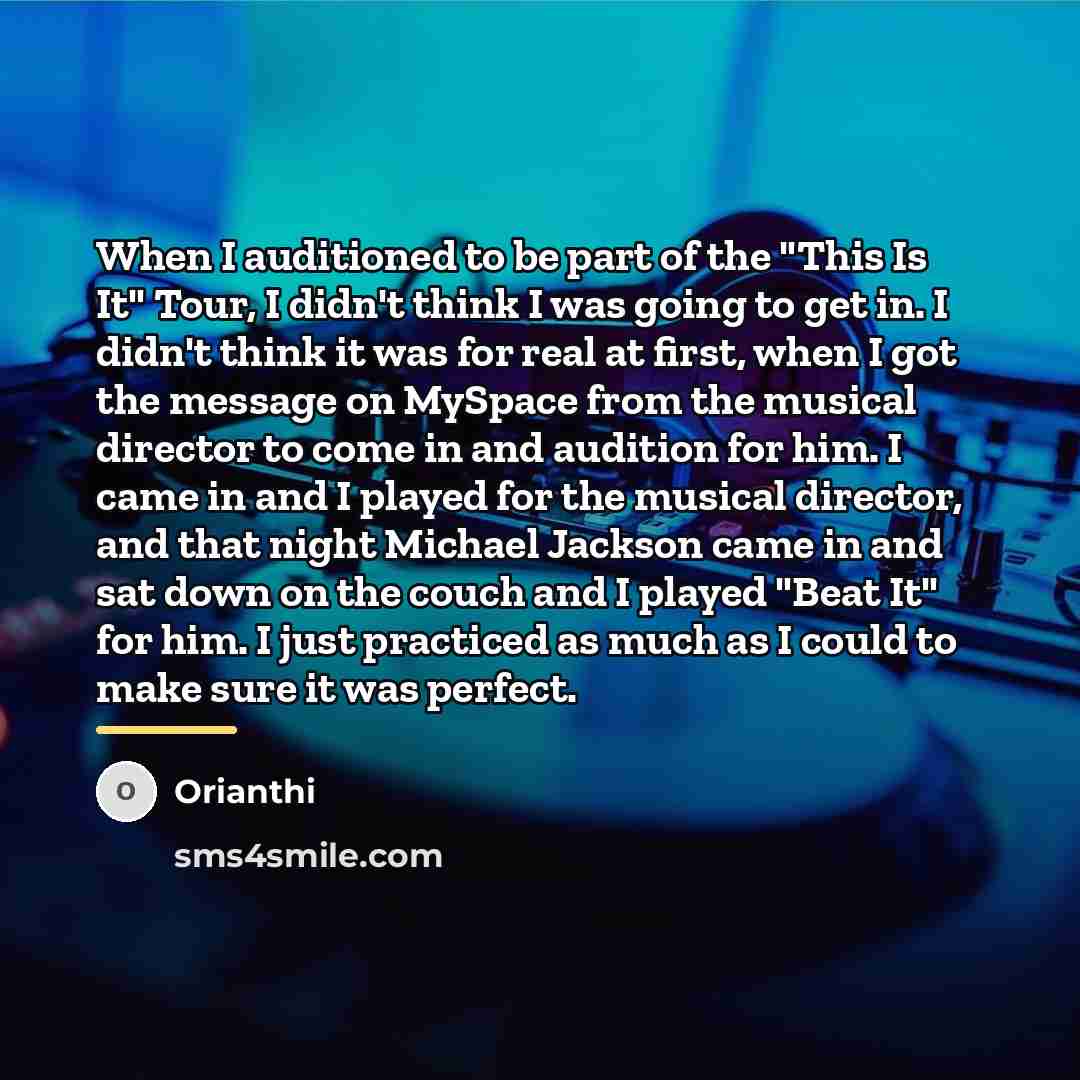 “When I auditioned to be part of the "This Is…” quote by Orianthi