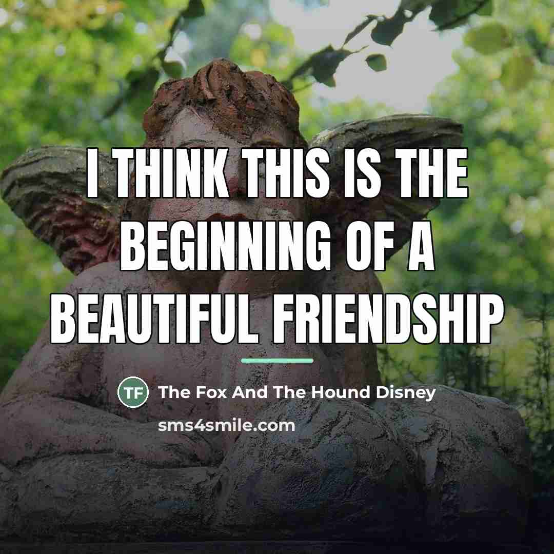 “I think this is the beginning of a beautiful friendship…” quote by The Fox And The Hound Disney