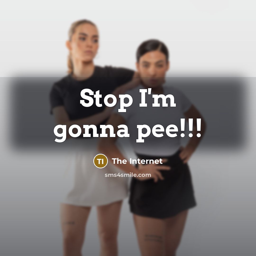 “Stop I'm gonna pee!!!…” quote by The Internet