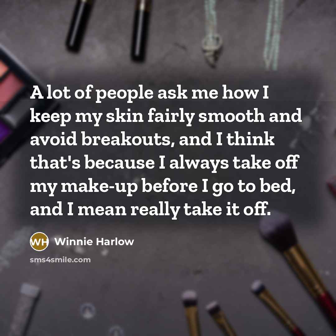 “A lot of people ask me how I keep my…” quote by Winnie Harlow