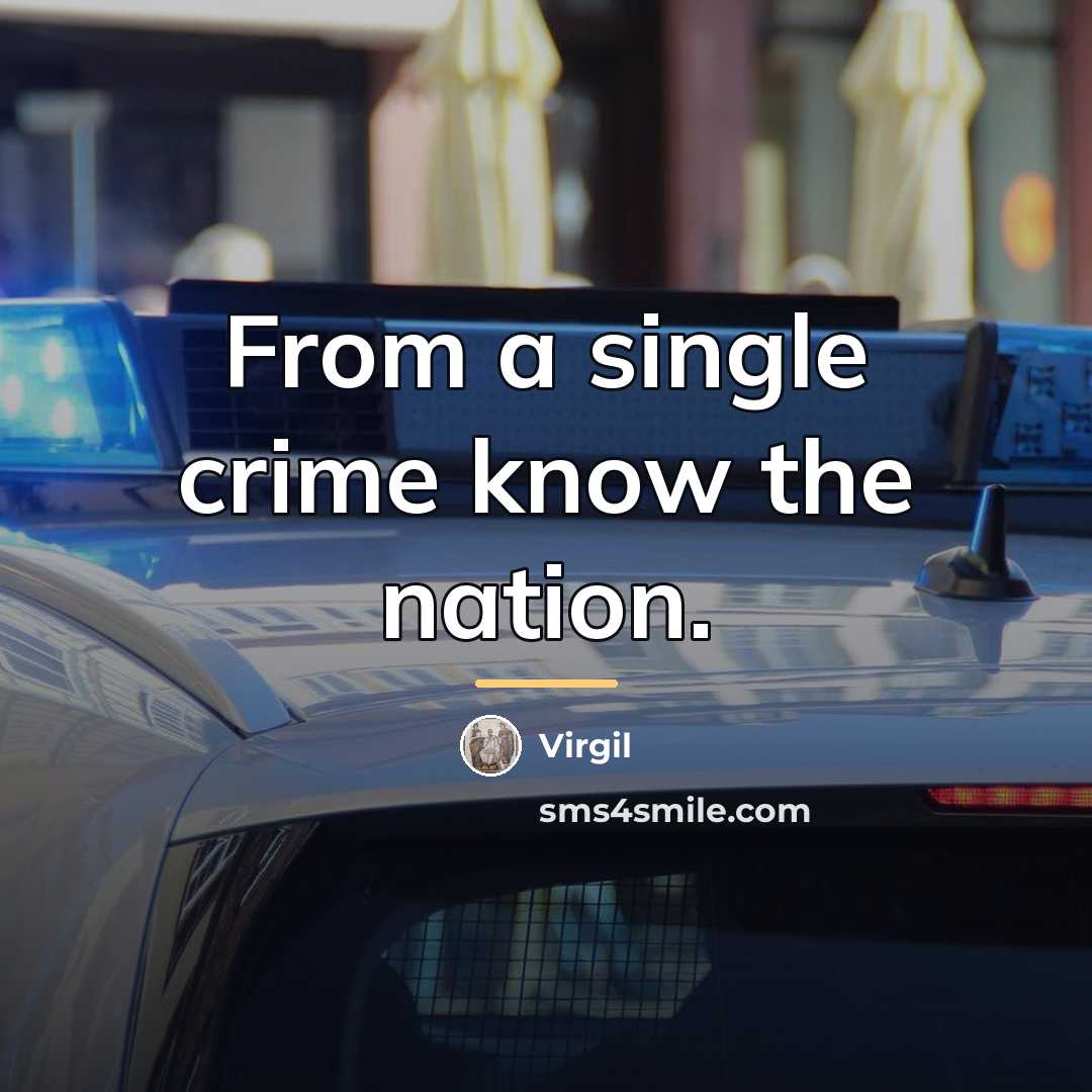 “From a single crime know the nation.…” quote by Virgil