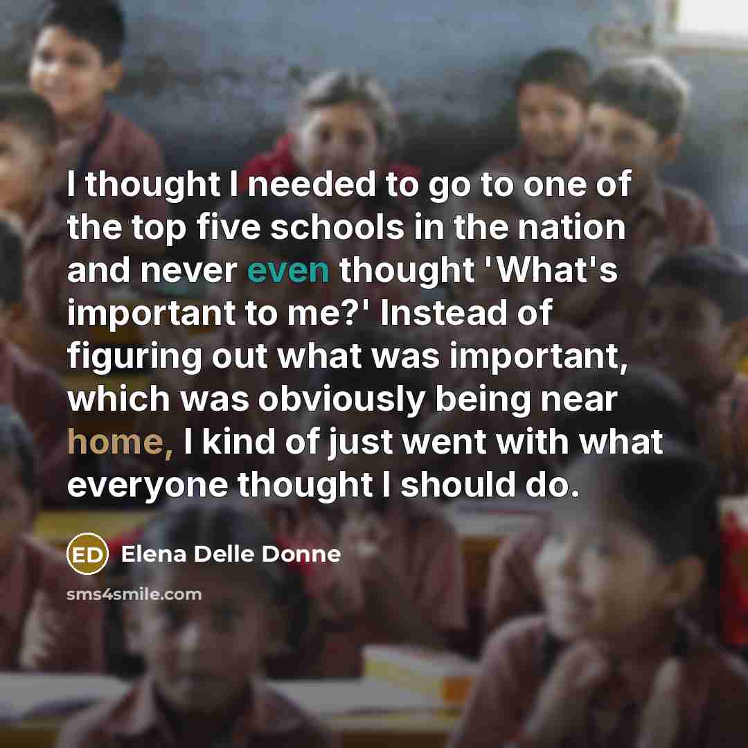 “I thought I needed to go to one of the…” quote by Elena Delle Donne