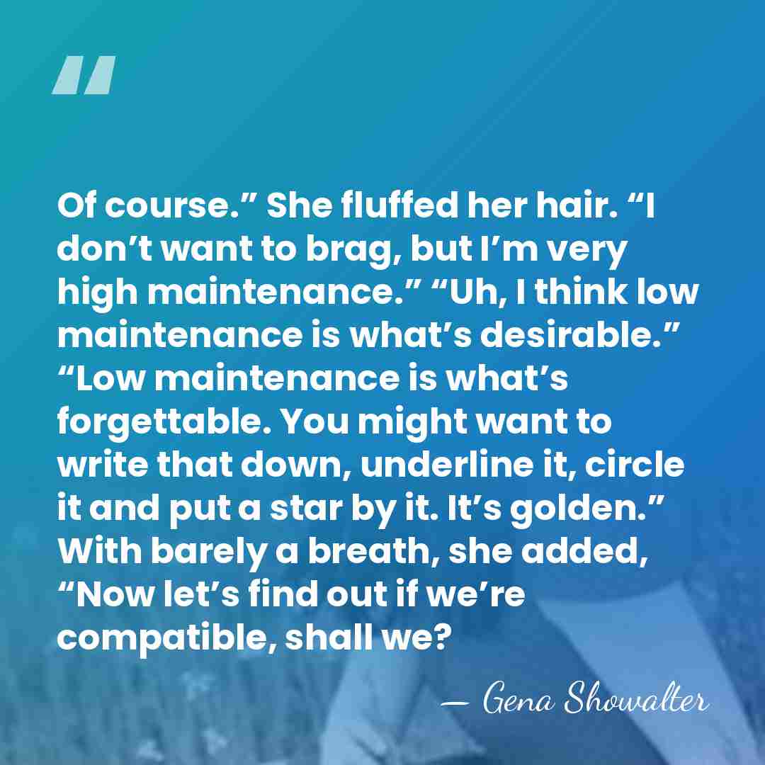 Of course.” She fluffed her hair. “I don’t want to brag, but&hellip; - Gena Showalter