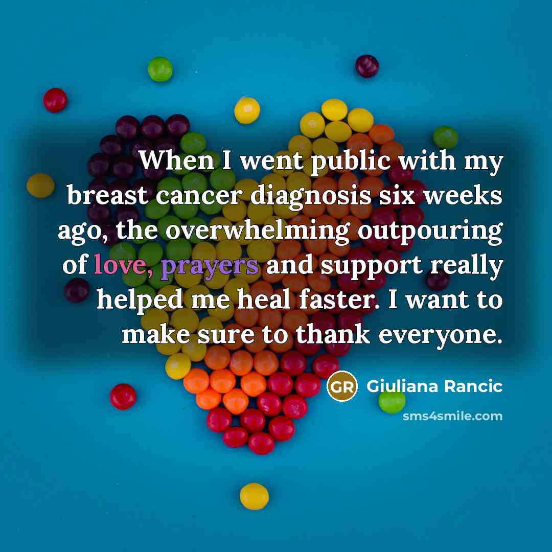 “When I went public with my breast cancer diagnosis six…” quote by Giuliana Rancic