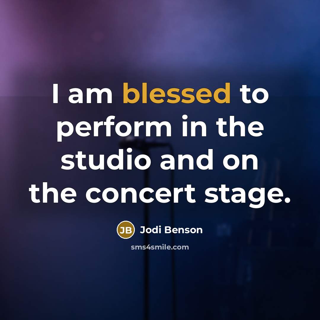 “I am blessed to perform in the studio and on…” quote by Jodi Benson