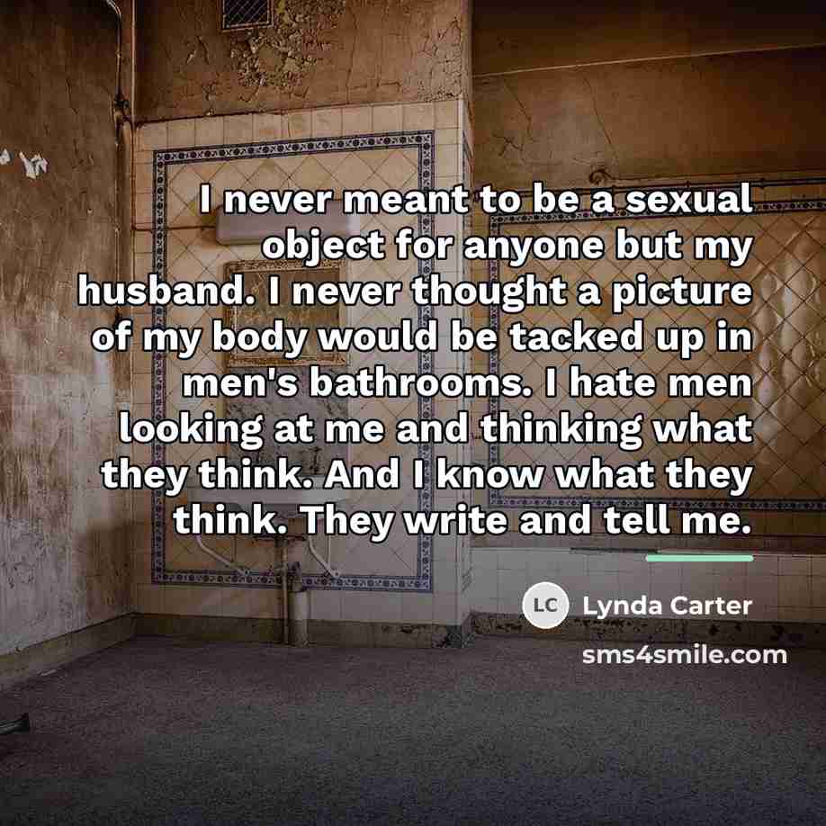 “I never meant to be a sexual object for anyone…” quote by Lynda Carter