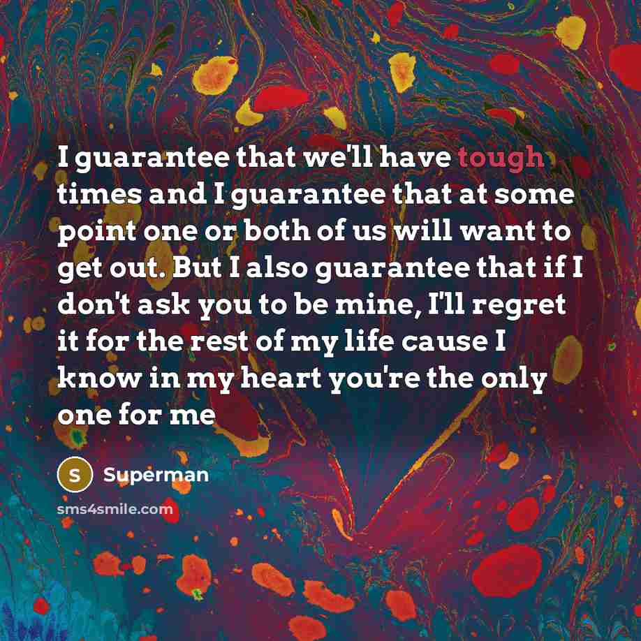 “I guarantee that we'll have tough times and I guarantee…” quote by Superman