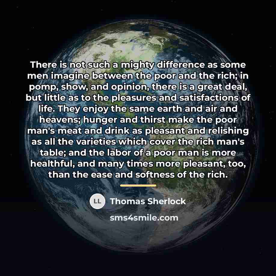 “There is not such a mighty difference as some men…” quote by Thomas Sherlock