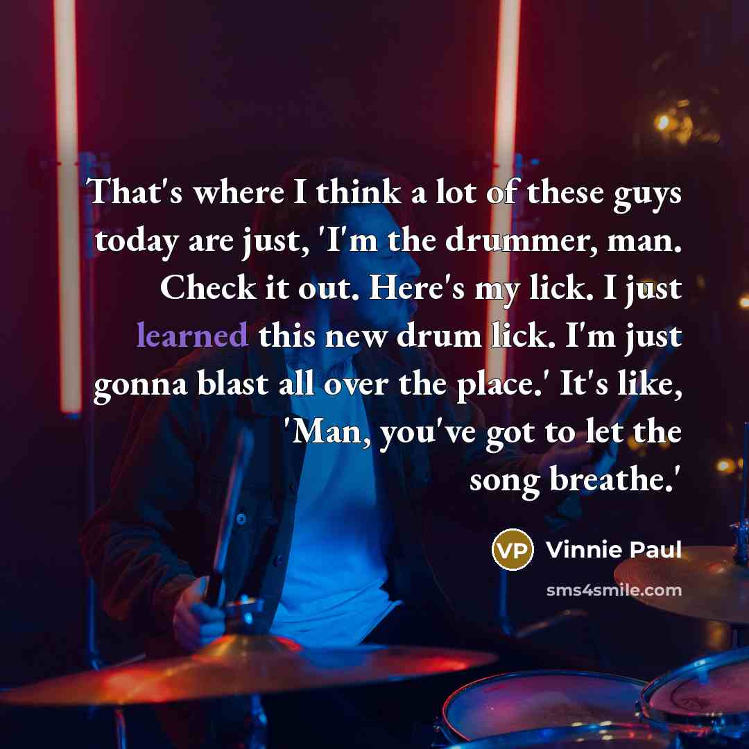 “That's where I think a lot of these guys today…” quote by Vinnie Paul