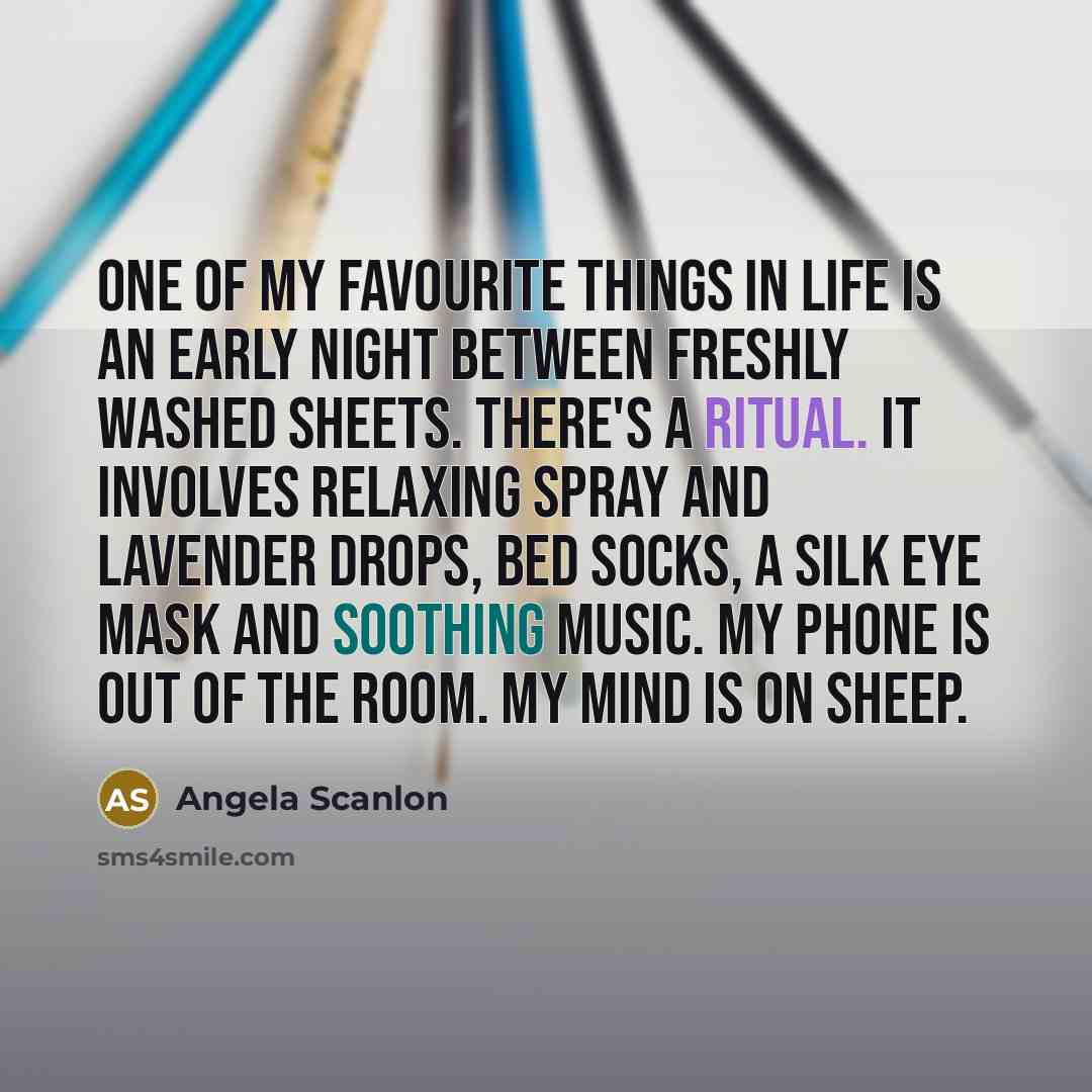 “One of my favourite things in life is an early…” quote by Angela Scanlon