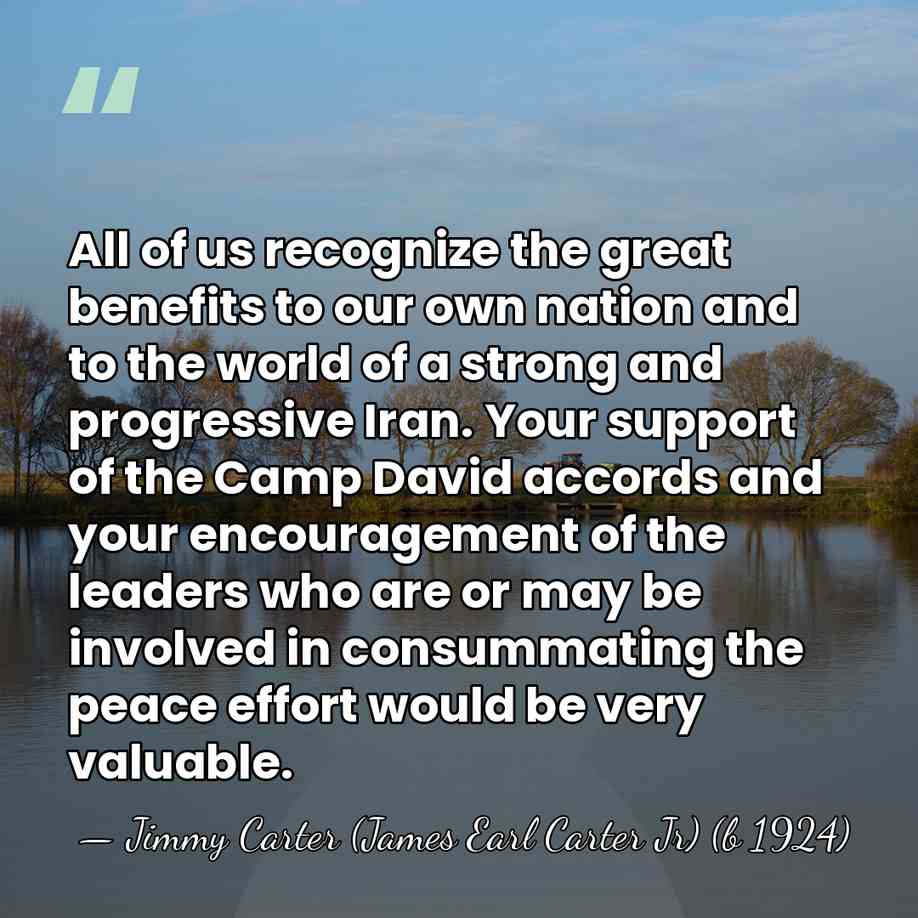 All of us recognize the great benefits to our own nation and&hellip; - Jimmy Carter (James Earl Carter Jr) (b 1924)