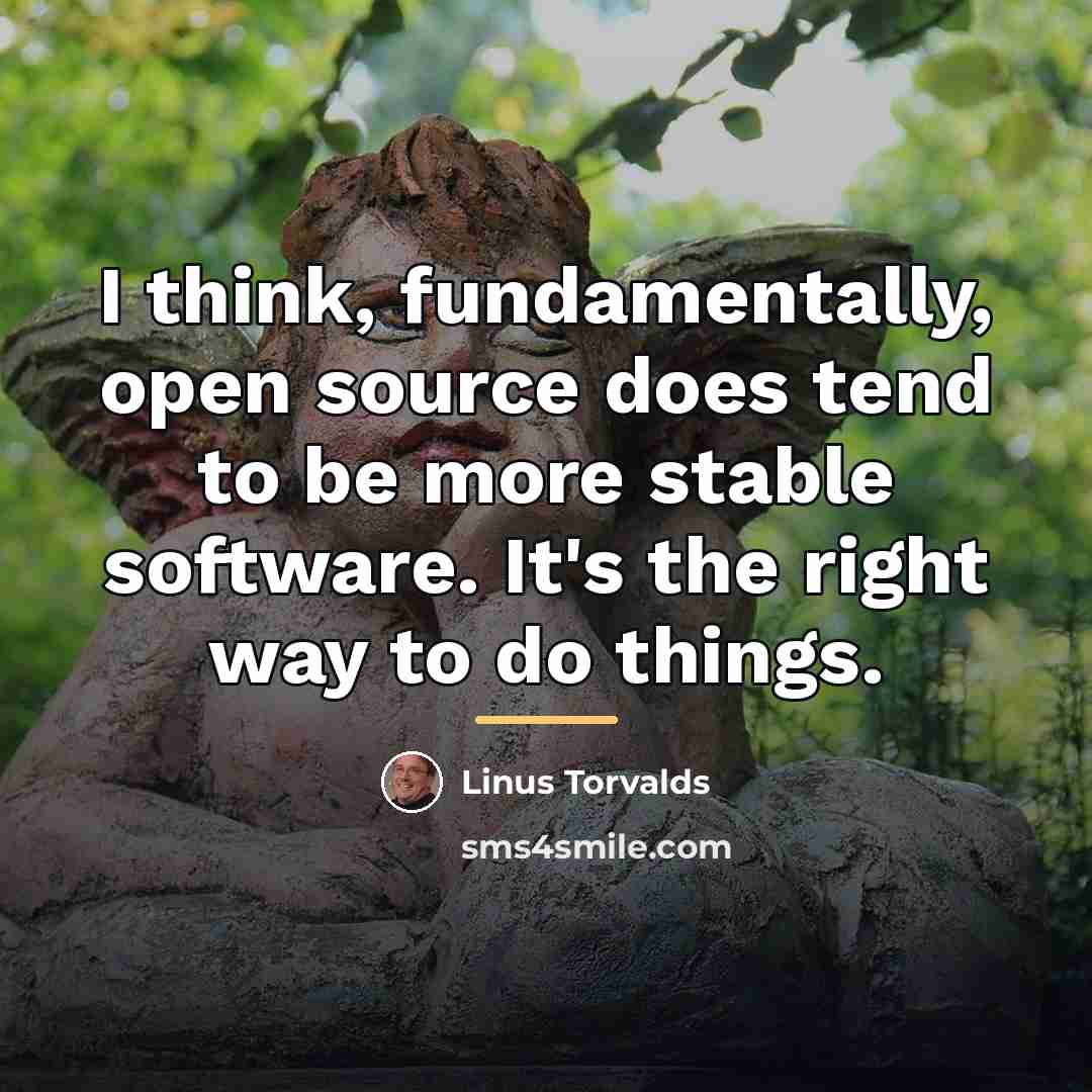 “I think, fundamentally, open source does tend to be more…” quote by Linus Torvalds