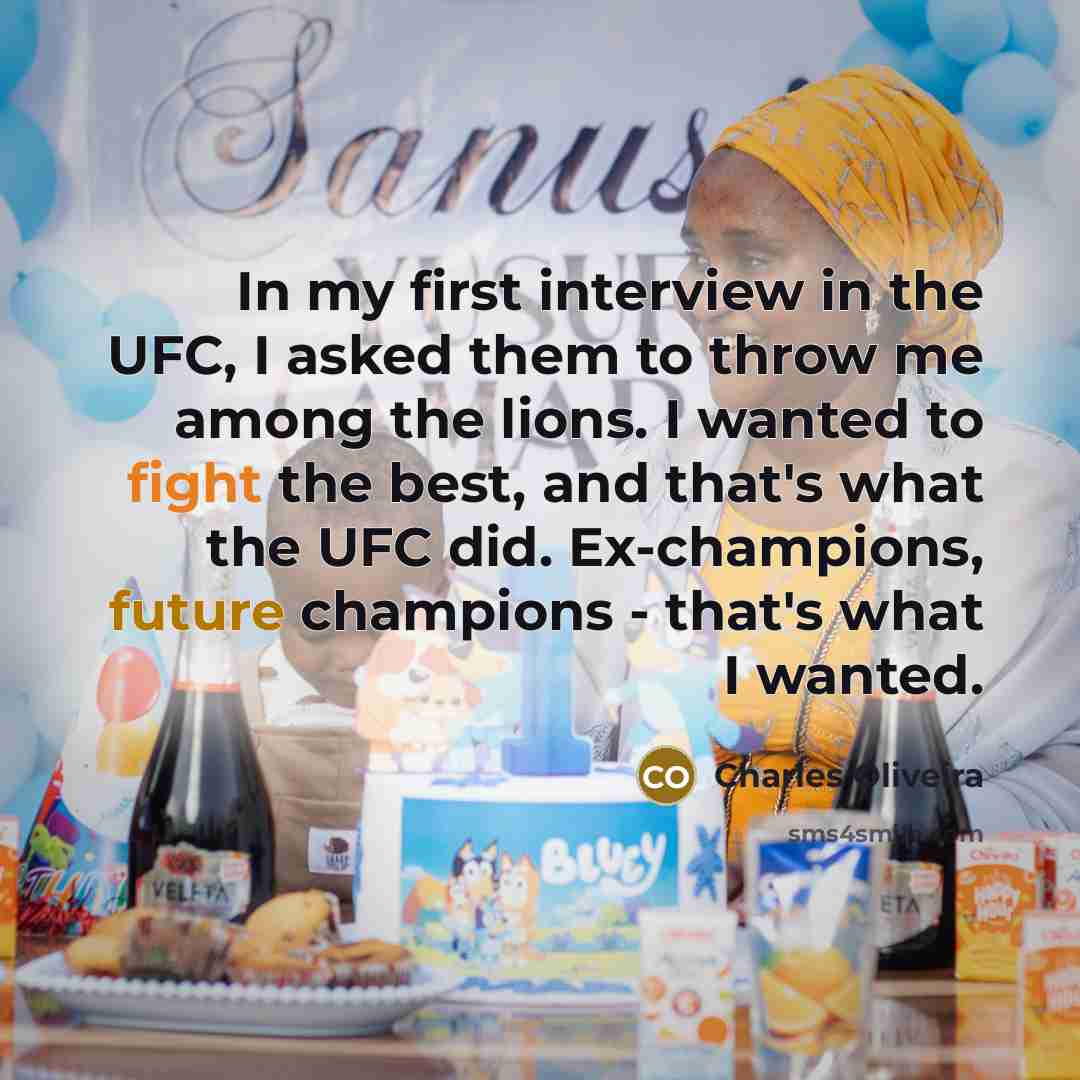 “In my first interview in the UFC, I asked them…” quote by Charles Oliveira