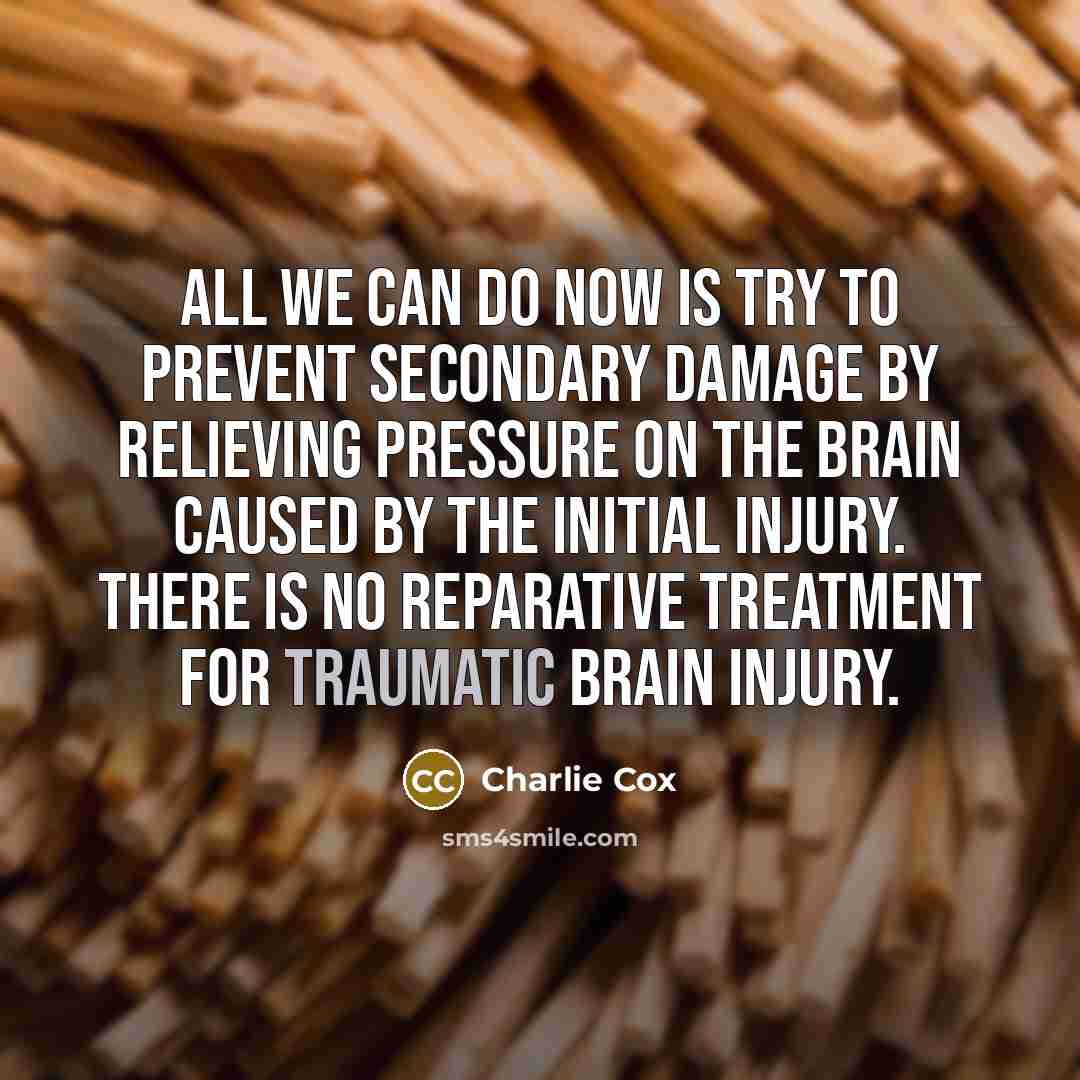 “All we can do now is try to prevent secondary…” quote by Charlie Cox
