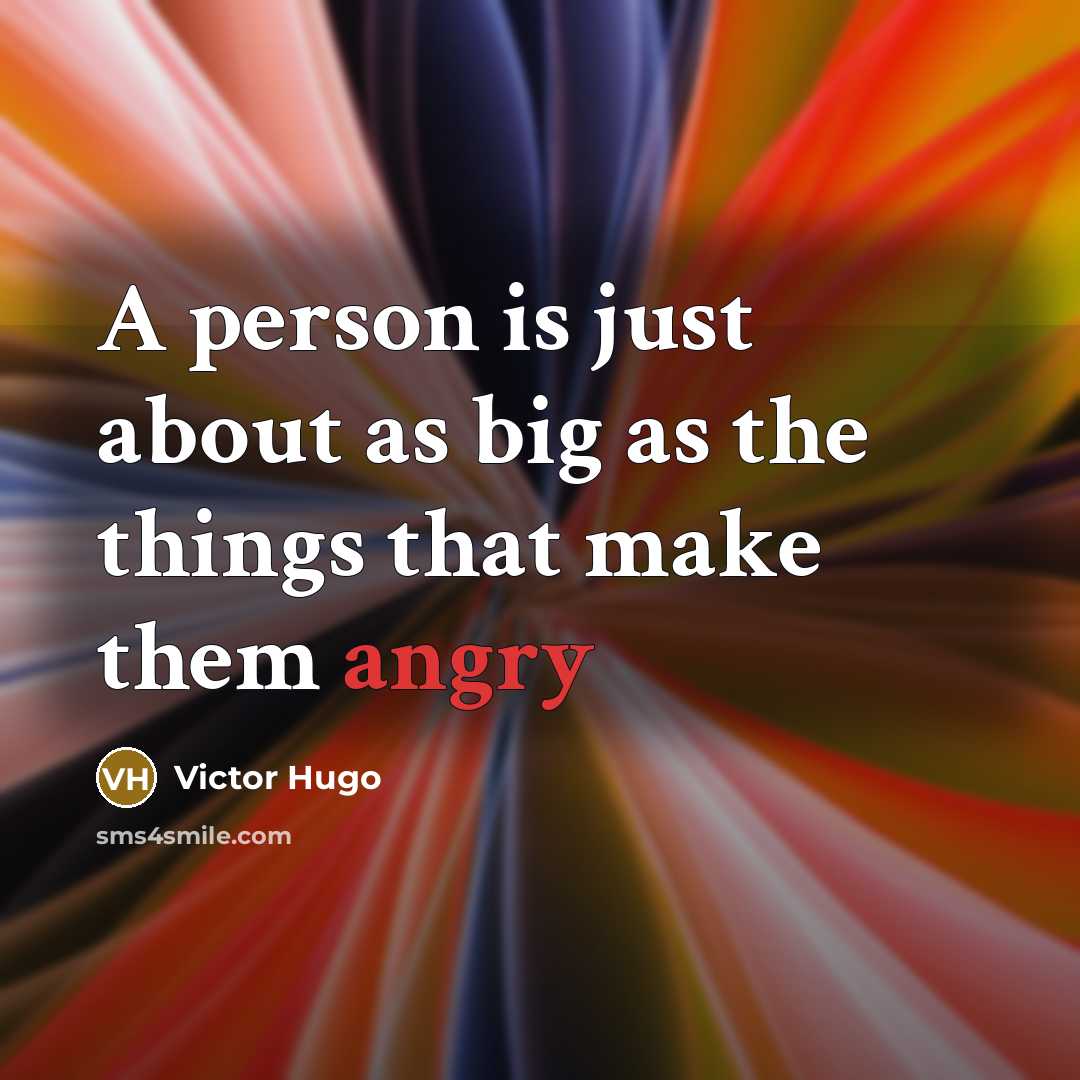 “A person is just about as big as the things…” quote by Victor Hugo