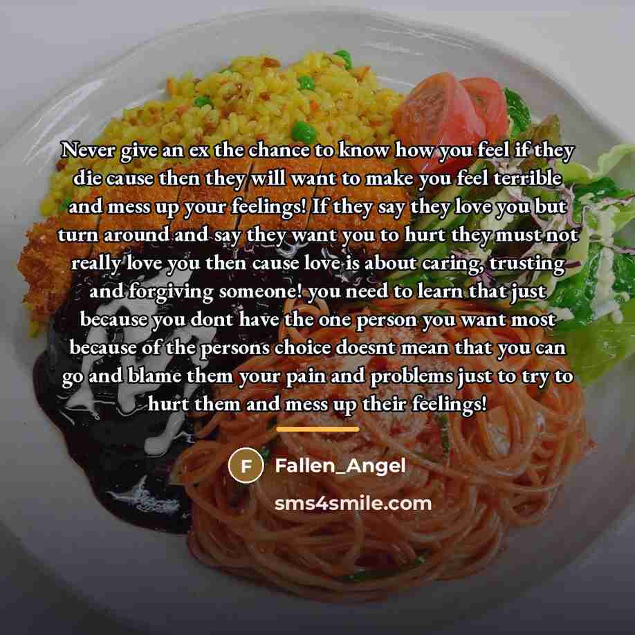 “Never give an ex the chance to know how you…” quote by Fallen_Angel