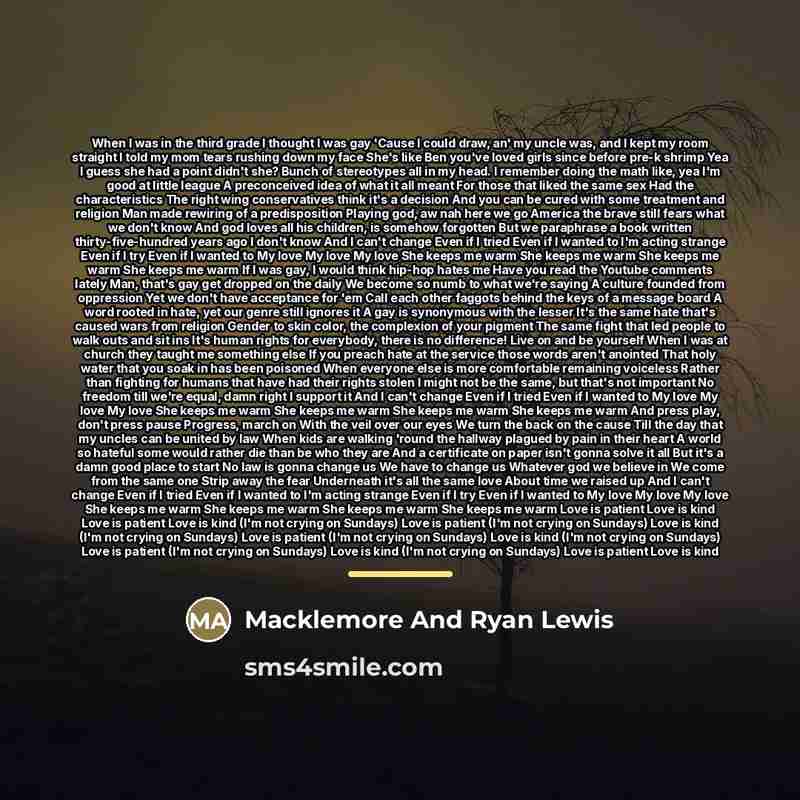 “When I was in the third grade I thought I…” quote by Macklemore And Ryan Lewis