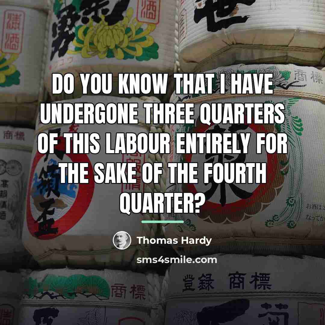 “Do you know that I have undergone three quarters of…” quote by Thomas Hardy
