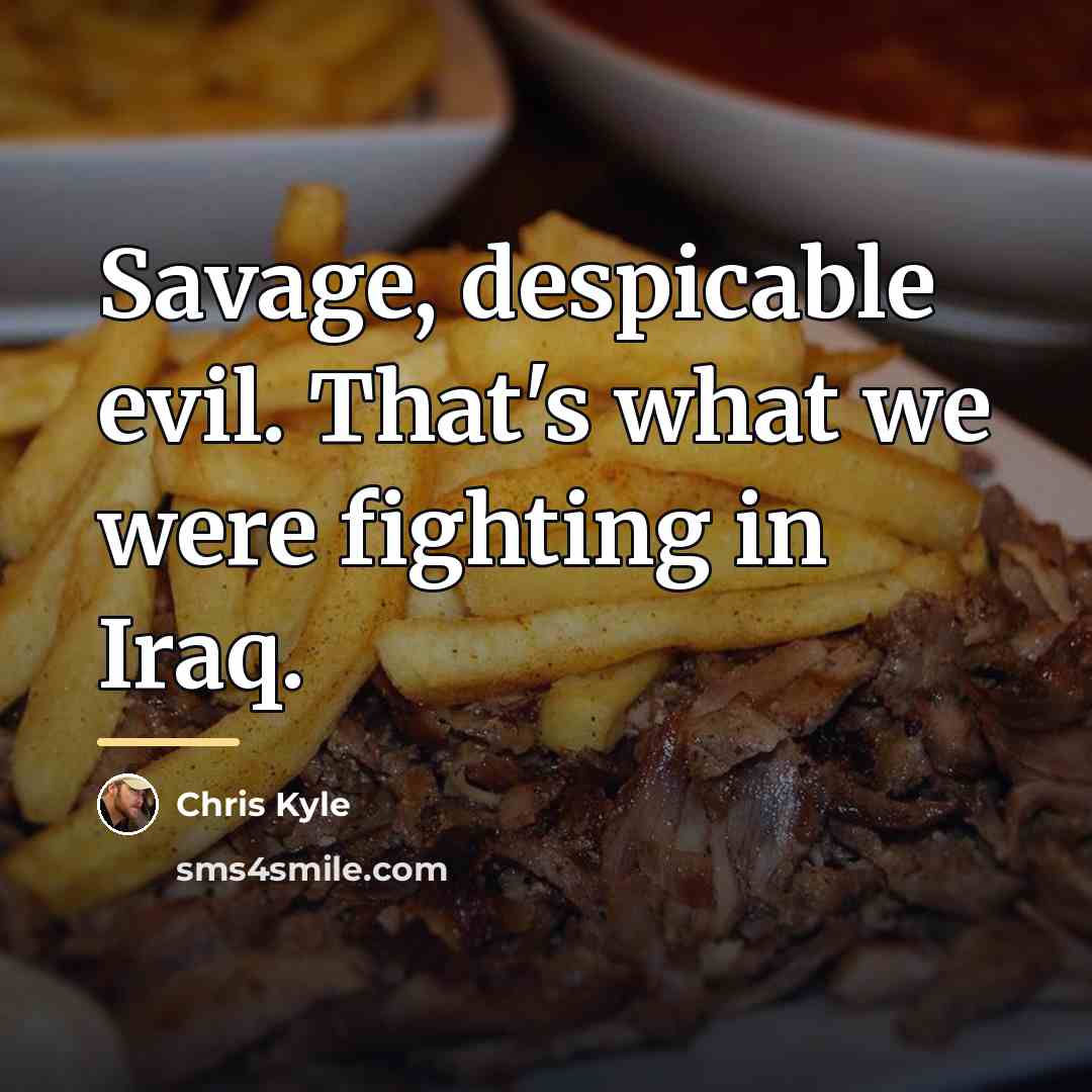 “Savage, despicable evil. That's what we were fighting in Iraq.…” quote by Chris Kyle