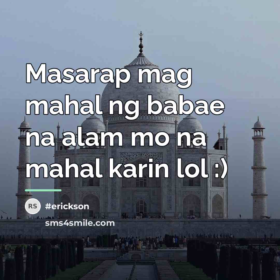“Masarap mag mahal ng babae na alam mo na mahal…” quote by #erickson