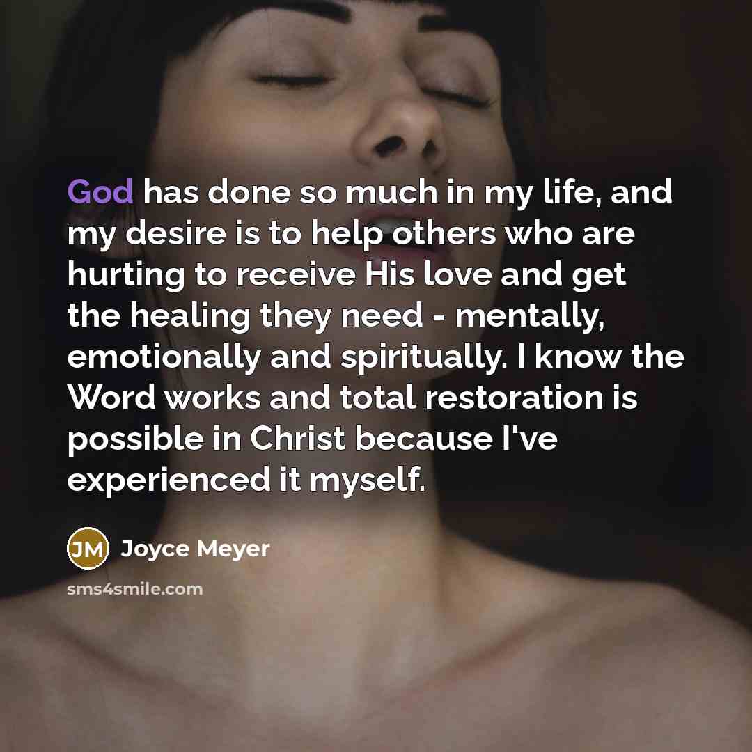 “God has done so much in my life, and my…” quote by Joyce Meyer