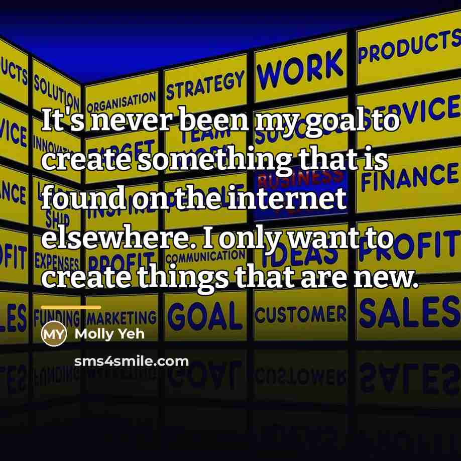 “It's never been my goal to create something that is…” quote by Molly Yeh