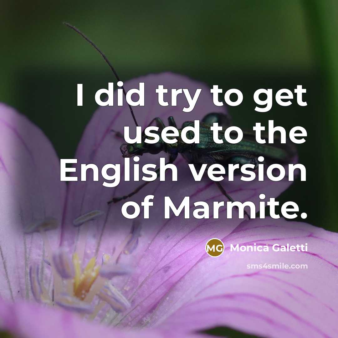 “I did try to get used to the English version…” quote by Monica Galetti