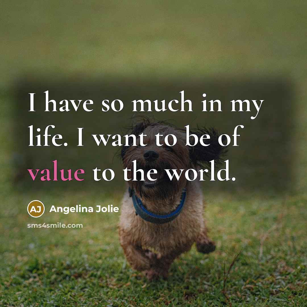 “I have so much in my life. I want to…” quote by Angelina Jolie
