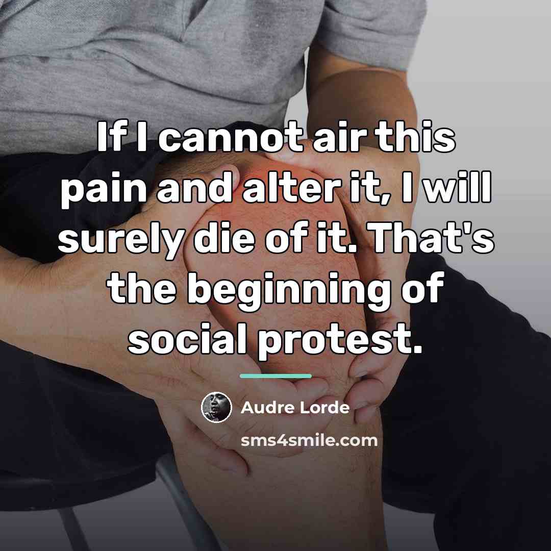 “If I cannot air this pain and alter it, I…” quote by Audre Lorde
