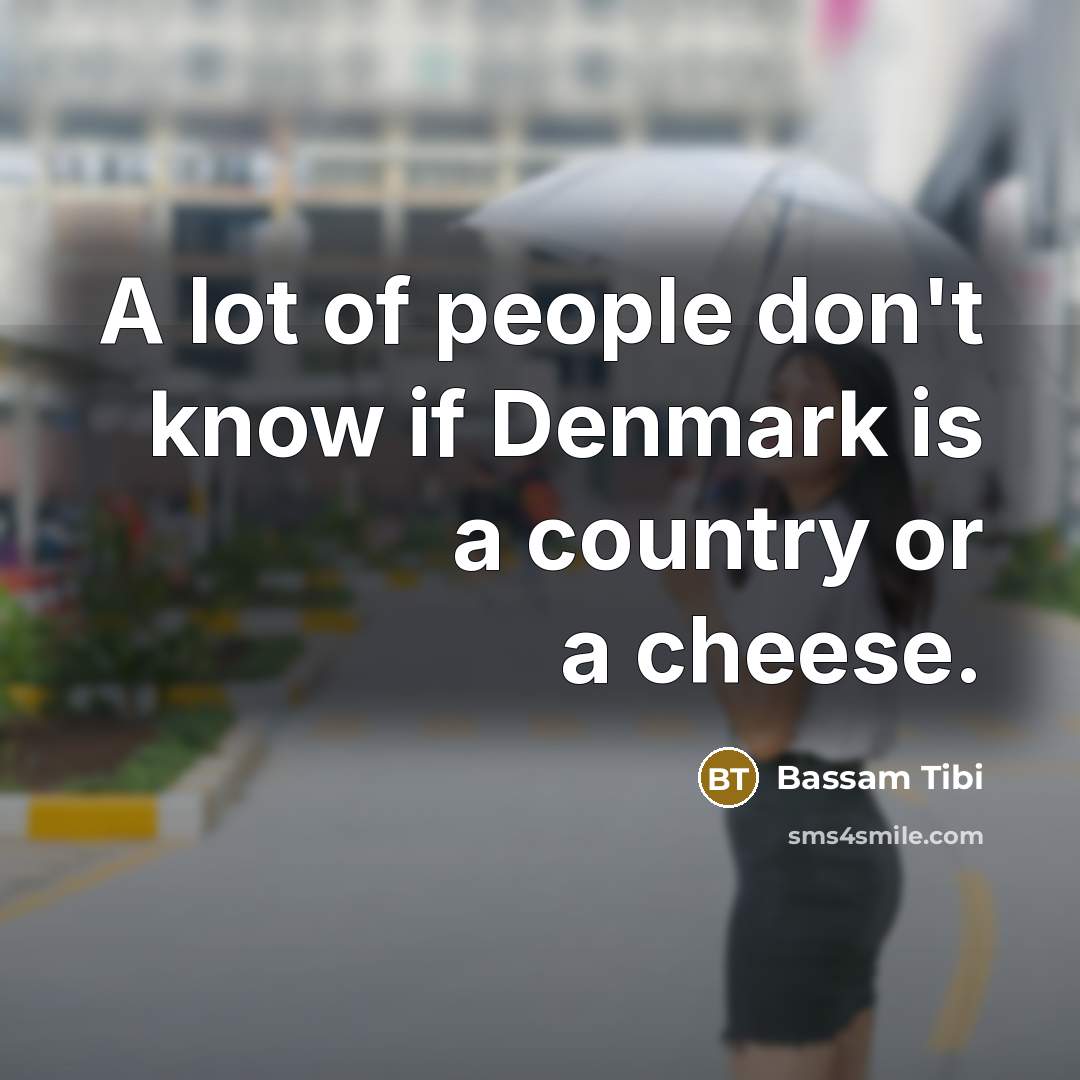 “A lot of people don't know if Denmark is a…” quote by Bassam Tibi