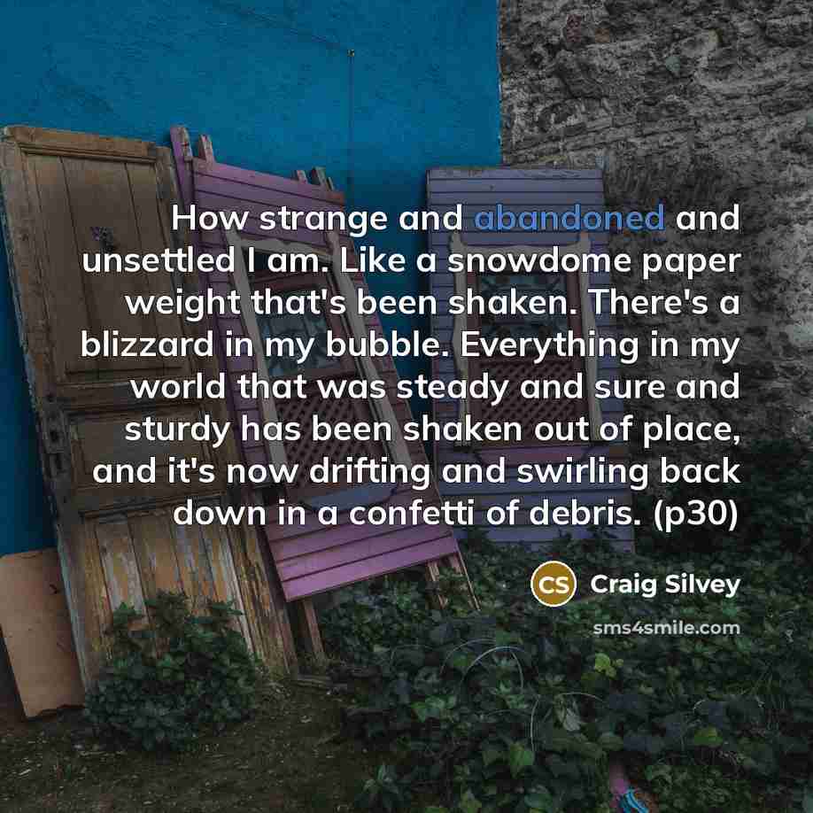 “How strange and abandoned and unsettled I am. Like a…” quote by Craig Silvey