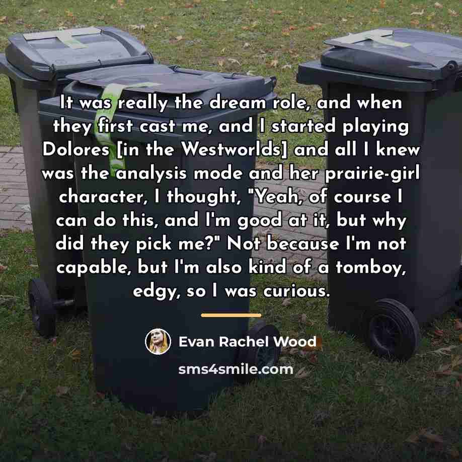 “It was really the dream role, and when they first…” quote by Evan Rachel Wood