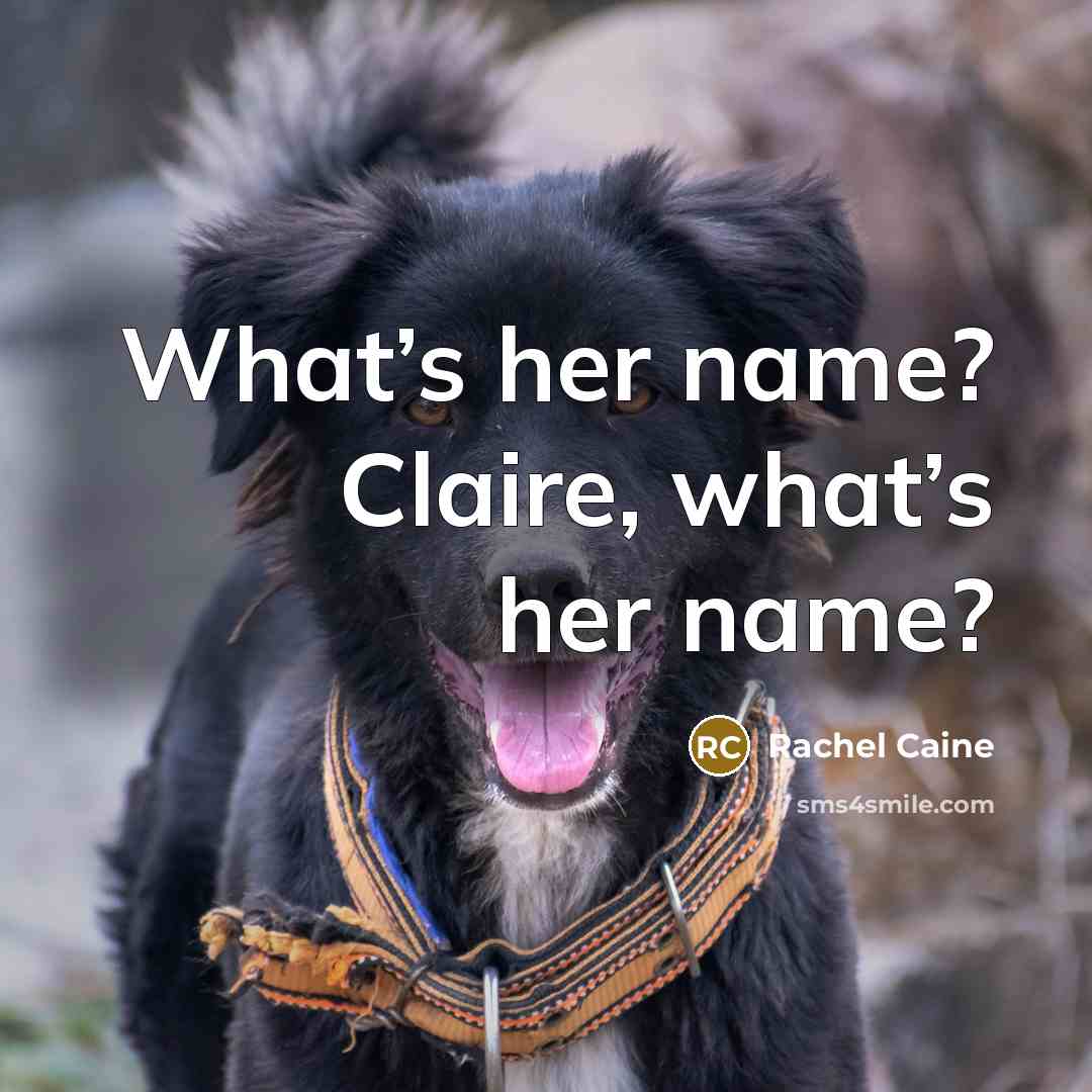 “What’s her name? Claire, what’s her name?…” quote by Rachel Caine