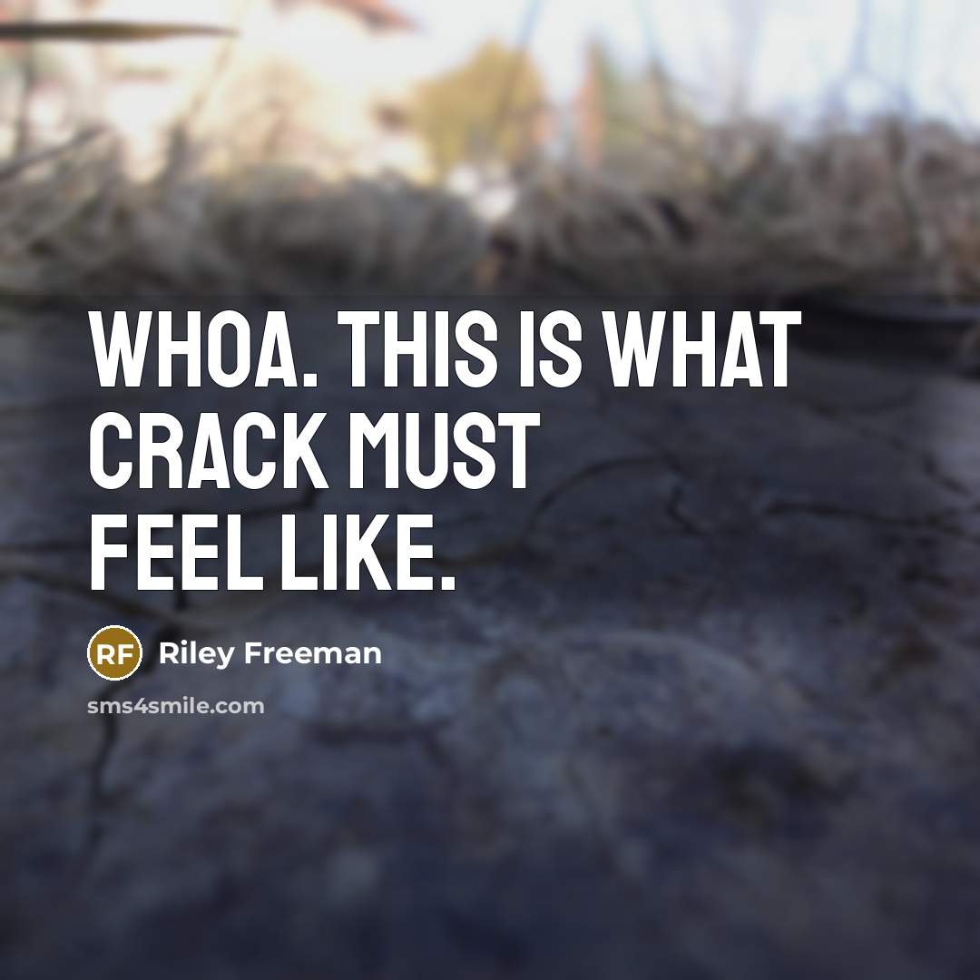 “Whoa. This is what crack must feel like.” quote by Riley Freeman